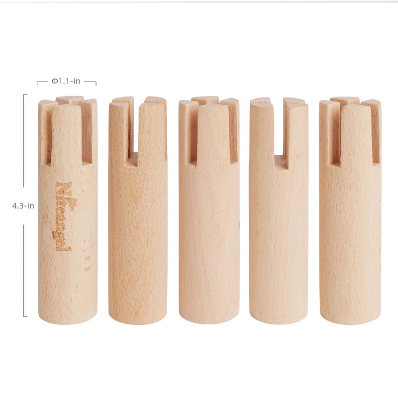 Niteangel Set of Beech Stilts for Elevating & Safely Setting Niteangel Multi-Chamber Series Maze House (Set of 5 Stilts (4.33'' H)) - Image 3